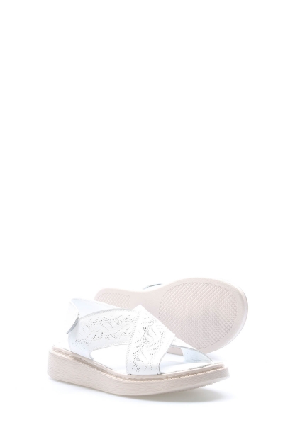 Epikoza Dışı ve İçi Hakiki Deri Beyaz Kadın Günlük Sandalet SS16972261685