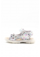 Epikoza Dışı ve İçi Hakiki Deri Beyaz Pembe Kız Çocuk Sandalet SS1657424312261