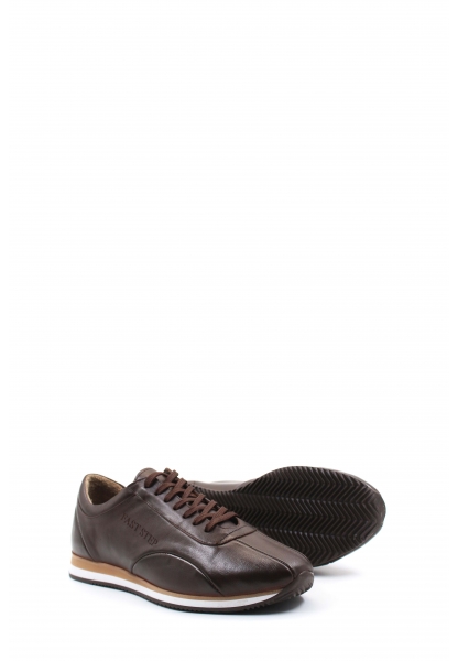 Epikoza Dışı ve İçi Hakiki Deri Kahve Erkek Spor Sneaker Ayakkabı SS1615413121650
