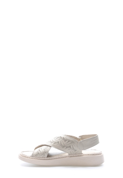 Epikoza Dışı ve İçi Hakiki Deri Krem Kadın Sandalet SS16972261685