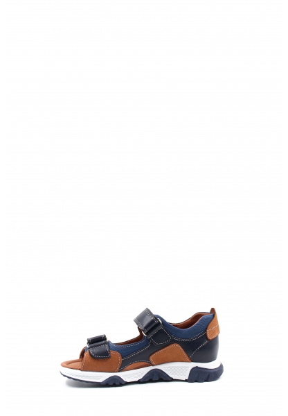 Epikoza Dışı ve İçi Hakiki Deri Lacivert Taba Unisex Çocuk Klasik Sandalet SS160062431239