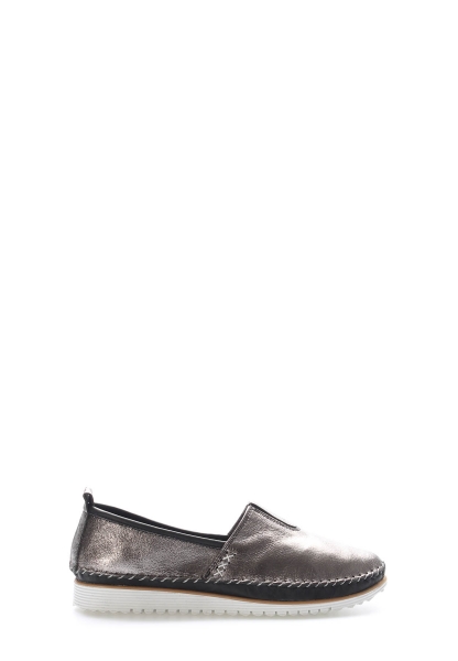Epikoza Dışı ve İçi Hakiki Deri Platin Kadın Casual Terlik SS16972261338