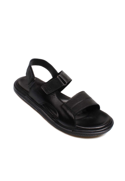 Epikoza Dışı Ve İçi Hakiki Deri Siyah Klasik Erkek Sandalet SS1601813318-507