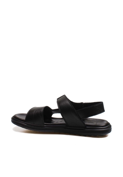Epikoza Dışı Ve İçi Hakiki Deri Siyah Klasik Erkek Sandalet SS1601813318-507