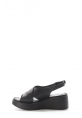 Epikoza Dışı ve İçi Hakiki Deri Siyah Kadın Dolgu Topuk Sandalet SS166212611094