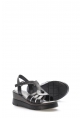 Epikoza Dışı ve İçi Hakiki Deri Siyah Kadın Klasik Günlük Sandalet SS166212611352