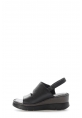 Epikoza Dışı ve İçi Hakiki Deri Siyah Kadın Günlük Sandalet SS166212611357