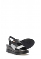 Epikoza Dışı ve İçi Hakiki Deri Siyah Kadın Günlük Sandalet SS166212611357
