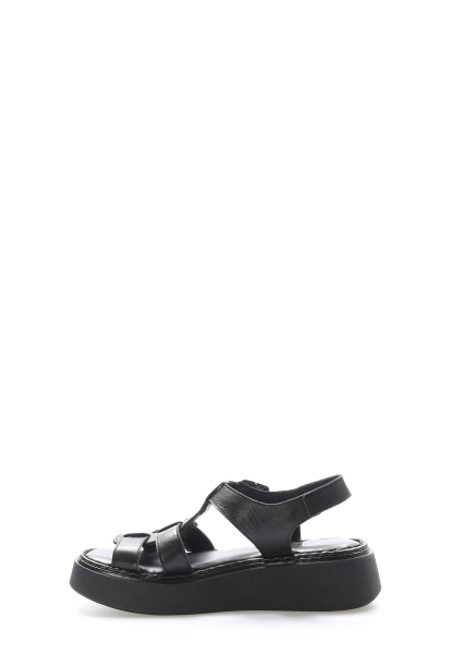 Epikoza Dışı ve İçi Hakiki Deri Siyah Poli Taban Kadın Sandalet SS166212611399