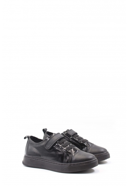 Epikoza Dışı ve İçi Hakiki Rugan Deri Siyah Unisex Çocuk Ayakkabı SS161572416293