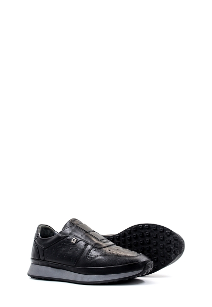 Epikoza Dışı Ve İçi Hakiki Deri Siyah Spor Sneaker Erkek Ayakkabı SS16951131419