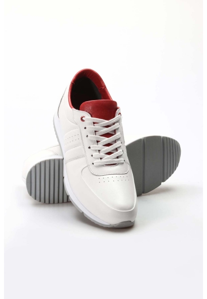 Epikoza Dışı Ve İçi Hakiki Deri Kaliteli Beyaz Sneaker Spor Erkek Ayakkabı SS16951131760