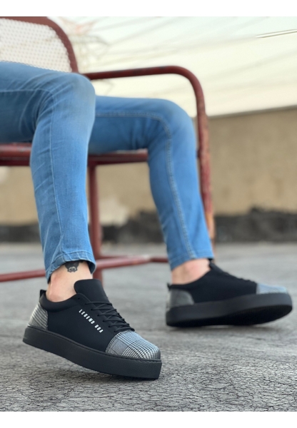 Epikoza Siyah Desenli Süet Siyah Taban Erkek Casual Ayakkabı EKZ209MR21