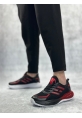 LQZ0650 Tarz Sneakers Yüksek Taban Siyah Kırmızı Spor Ayakkabısı