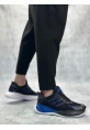 LQZ0650 Tarz Sneakers Yüksek Taban Siyah Mavi Spor Ayakkabısı