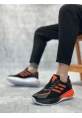 LQZ0650 Tarz Sneakers Yüksek Taban Siyah Turuncu Spor Ayakkabısı