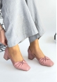 LQZ Shoes Agnet Pudra Cilt Topuklu Ayakkabı