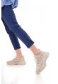 LQZ Shoes Ante Bej Triko Bağcıklı Spor Ayakkabı
