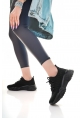 LQZ Shoes Ante Siyah Triko Bağcıklı Spor Ayakkabı