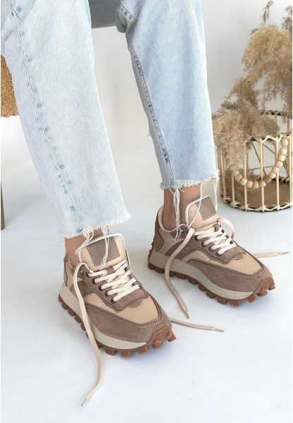 LQZ Shoes Berty Vizon Süet Bağcıklı Spor Ayakkabı