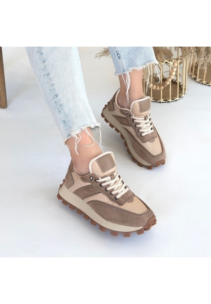 LQZ Shoes Berty Vizon Süet Bağcıklı Spor Ayakkabı