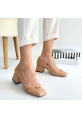LQZ Shoes Cande Nude Cilt Topuklu Ayakkabı