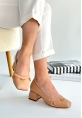 LQZ Shoes Cande Nude Cilt Topuklu Ayakkabı