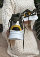 LQZ Shoes Cata Yeşil Cilt Hardal Detaylı Spor Ayakkabı