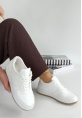 LQZ Shoes Ceyyan Beyaz Cilt Bağcıklı Spor Ayakkabı
