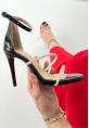 LQZ Shoes Colly Siyah Rugan Topuklu Ayakkabı