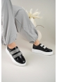 LQZ Shoes Dirla Siyah Rugan Spor Ayakkabı