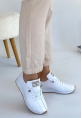 LQZ Shoes Fiert Beyaz Cilt Bağcıklı Spor Ayakkabı