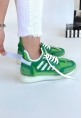 LQZ Shoes Giwen Yeşil Süet Bağcıklı Spor Ayakkabı