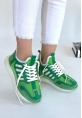 LQZ Shoes Giwen Yeşil Süet Bağcıklı Spor Ayakkabı