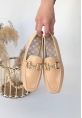 LQZ Shoes Guart Nude Rugan Babet Ayakkabı