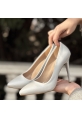 LQZ Shoes Hillar Gümüş Saten Stiletto Ayakkabı