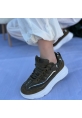 LQZ Shoes Imkea Yeşil Süet Gümüş Detaylı Spor Ayakkabı