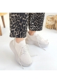 LQZ Shoes Jindy Bej Triko Bağcıklı Spor  Ayakkabı