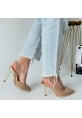 LQZ Shoes Kalyt Nude Cilt Topuklu Ayakkabı
