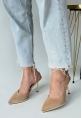 LQZ Shoes Kalyt Nude Cilt Topuklu Ayakkabı
