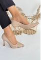 LQZ Shoes Konta Nude Cilt Topuklu Ayakkabı