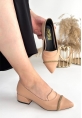 LQZ Shoes Liina Nude Cilt Topuklu Ayakkabı