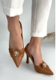 LQZ Shoes Luney Nude Cilt Topuklu Ayakkabı