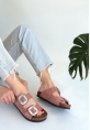 LQZ Shoes Nool Pudra Nubuk Terlik