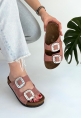 LQZ Shoes Nool Pudra Nubuk Terlik