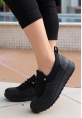 LQZ Shoes Plani Siyah Cilt Babet Ayakkabı