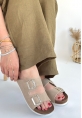 LQZ Shoes Rıno Ten Nubuk Terlik