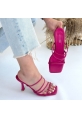 LQZ Shoes Sabıo Fuşya Topuklu Terlik