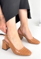 LQZ Shoes Sveta Nude Cilt Topuklu Ayakkabı