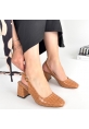 LQZ Shoes Sveta Nude Cilt Topuklu Ayakkabı